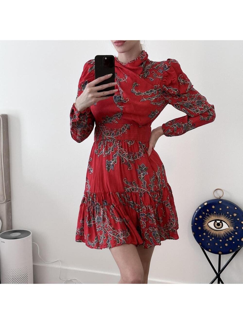 Sandro red mini dress